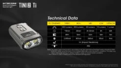Nitecore TINI 2 500 Lumen Rechargeable Keychain LED Flashlight -Nitecore opplanet nitecore tini 2 500 lumen rechargeable keychain flashlight titanium 6952506407163 av 5