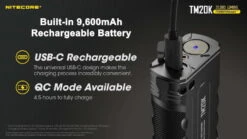 Nitecore TM20K CREE XP-L2 LEDs Rechargeable Flashlight -Nitecore opplanet nitecore tm20k 2000 lumen flashlight black 6952506407057 av 2