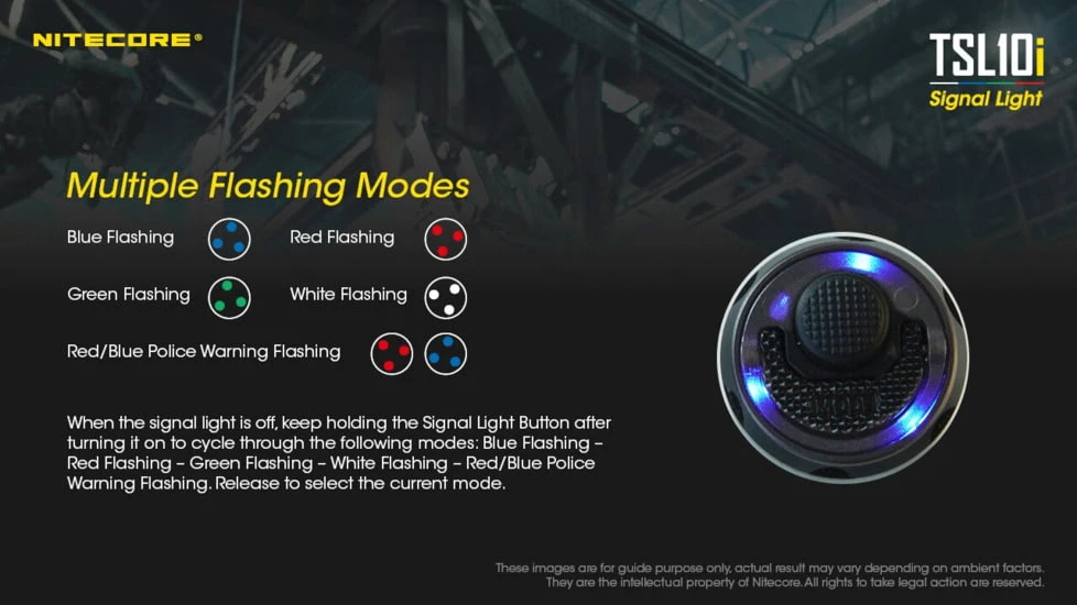 Nitecore TSL10i 4r P20i & I4000R Flashlights Color Signal Light Tailcap 4 Nitecore TSL10i 4r P20i & I4000R Flashlights Color Signal Light Tailcap - Image 4