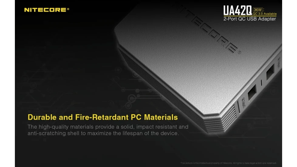 Nitecore UA42Q 2-Port Quick Charge USB 2.0 & 3.0 Adapter 11 Nitecore UA42Q 2-Port Quick Charge USB 2.0 & 3.0 Adapter - Image 11