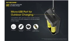 Nitecore Intelligent USB Lithium-ion Battery Charger -Nitecore opplanet nitecore ui2 dual slot intelligent usb lithium ion battery charger for 18650 18350 20700 21700 black 6952506492923 av 4